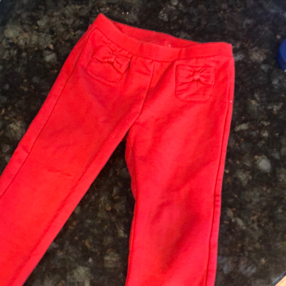 Girls red pants
